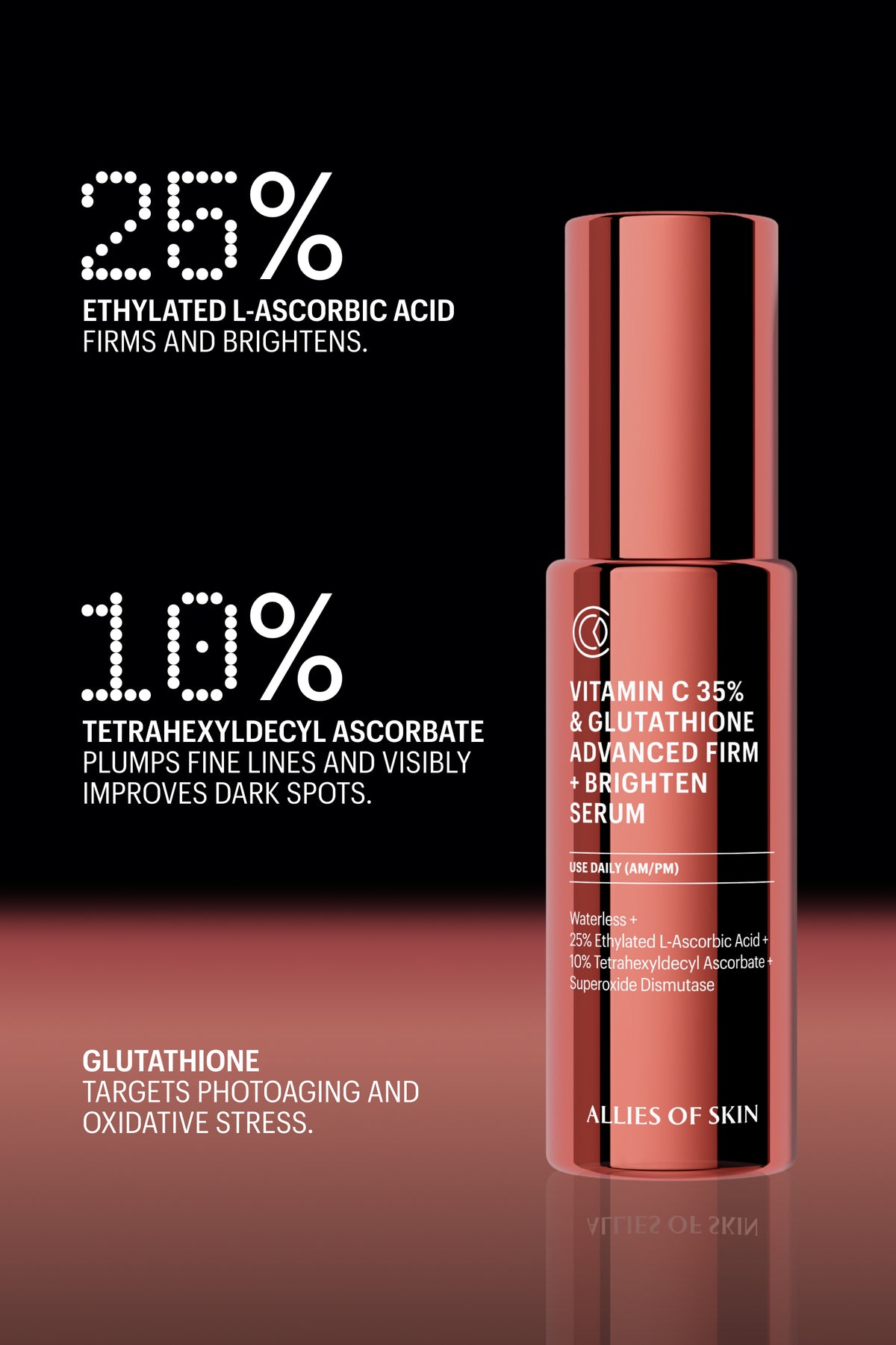 is it okay to take vitamin c and glutathione together 35% C+ Perfecting Serum 保湿美容液 Premium GHK-Cu Multi-Peptide Overnight Select Quantity:1 Bundle