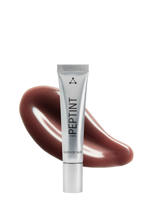 Peptint tube with its tinted texture swirl behind it